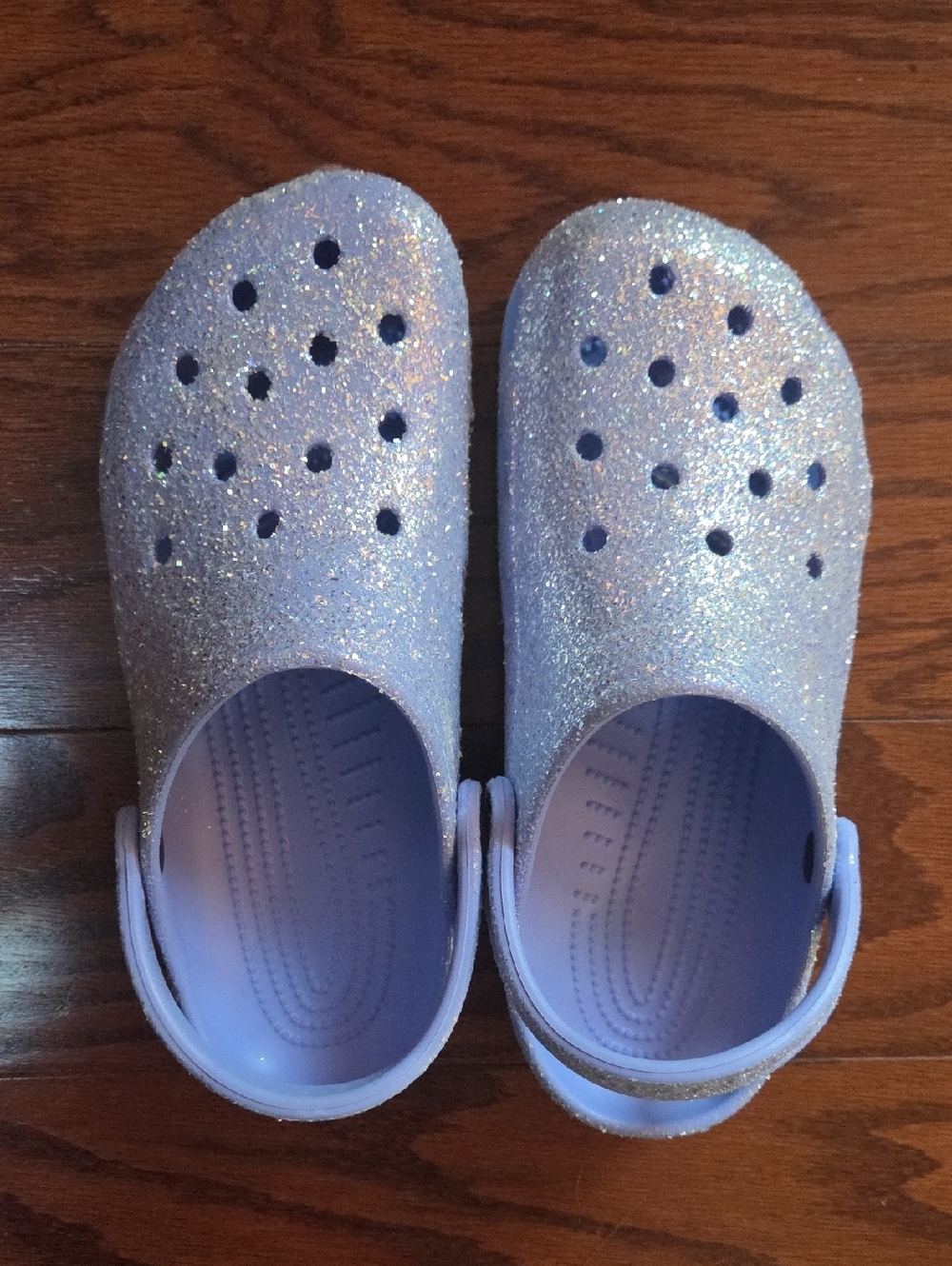 Glitter Light Purple Crocs Size 10